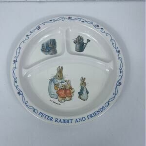 Vintage Peter Rabbit And Friends Children's Plate